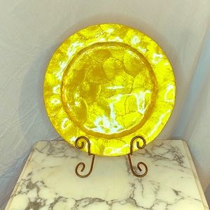 Yellow handmade kappa shell plate